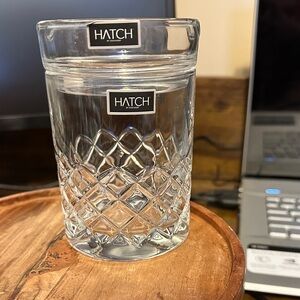 Hatch by Godinger Silver Co Crystal Whiskey Glass With Cigar Rest - New